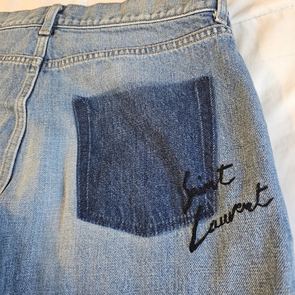 Saint Laurent 2017 Signed Pocket Blue Jeans 100% AUTHENTIC - Picture 5 of 16